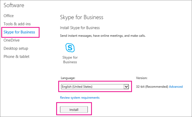 How To Download Skype For Business From Office 365