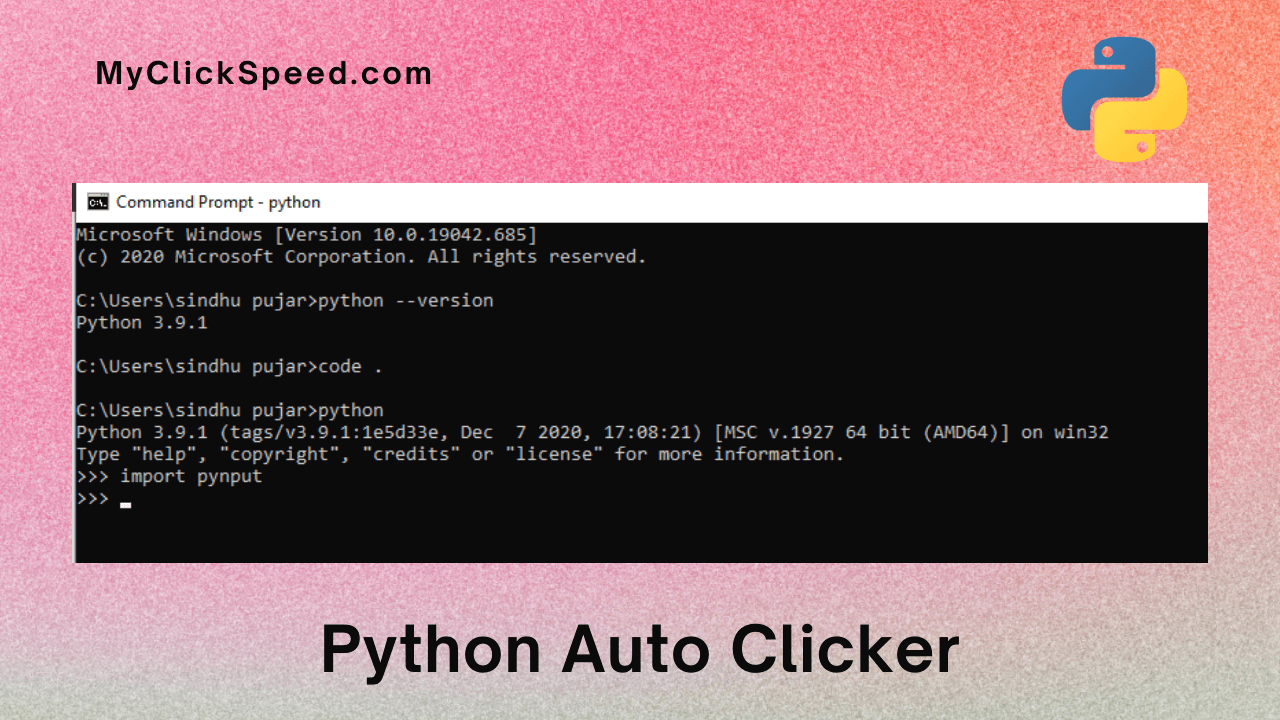 Python Auto Clicker My Click Speed